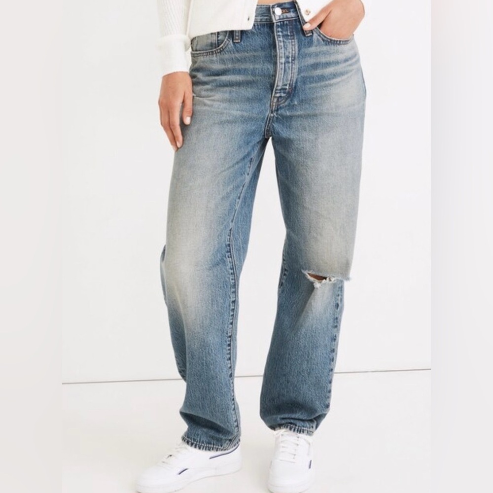 MADEWELL Denim The DadJean Duane Wash Ripped Edition Jeans Loose Fit Size 26 - Picture 3 of 12